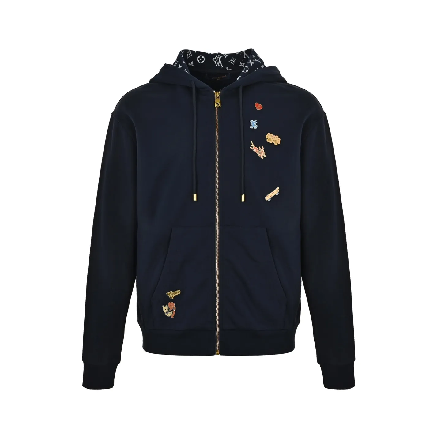Louis Vuitton/Louis Vuitton Childlike Hardware CVD zipper hooded sweatshirt jacket